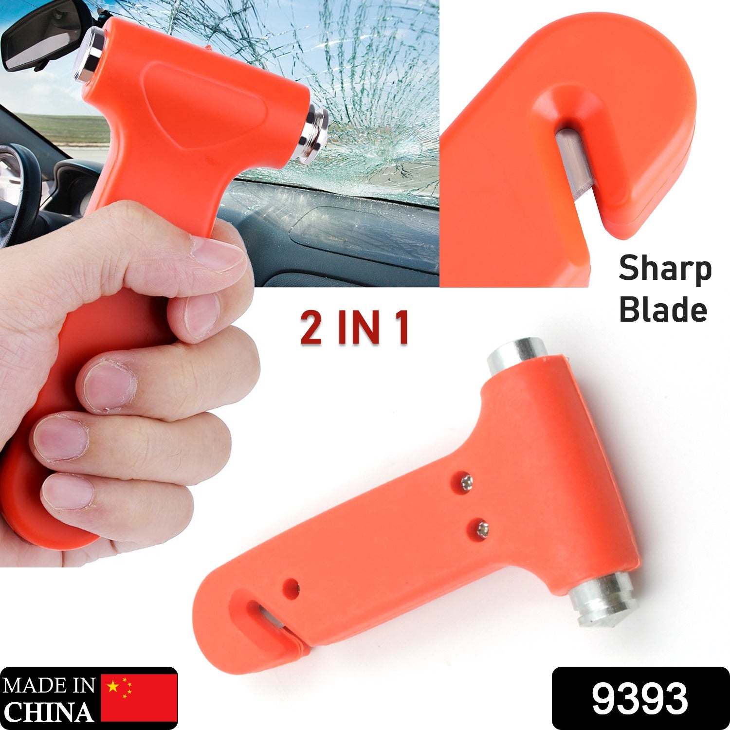 9393 Car Safety Hammer,Emergency and Rescue Tool,Car Window Breaker and Seatbelt Cutter,Safety Hammer Emergency Rescue Tool,Car Window Breaking Seat Belt Cutter (1 Pc) 9393 Car Safety Hammer,Emergency and Rescue Tool,Car Window Breaker and Seatbelt Cutter,Safety Hammer Emergency Rescue Tool,Car Window Breaking Seat Belt Cutter (1 Pc)
